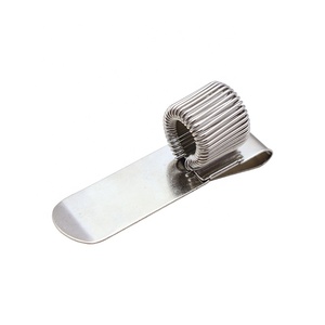 Échantillon gratuit Porte-crayon à ressort rétractable en métal argenté Clip en acier inoxydable <span class=keywords><strong>Accessoire</strong></span> pour carnet - Product Image 6