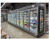 Refrigerador Comercial con Puerta Corredera de Vidrio y Acero Inoxidable para Enfriamiento de Aire