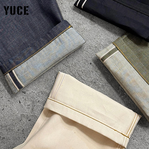 YUCE Jeans Baggy Personalizzati in <span class=keywords><strong>Denim</strong></span> Grezzo Selvedge, Produttore di Pantaloni Vintage da Uomo, Stile Giapponese Oversize - Product Image 2
