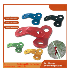 Boucle à cordon en aluminium à double œillet pour le camping et les activités de plein air, plusieurs couleurs disponibles - Product Image 1