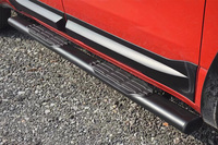 Seuil de barre de marchepied latéral en aluminium noir argenté pour Dodge RAM