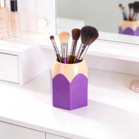 Porte-stylos rond professionnel, organisateur de bureau, boîte de rangement de papeterie, conteneur de stylos en plastique multicolore pour l'école