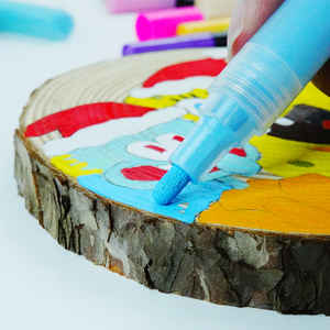 Marqueur à pointe <span class=keywords><strong>feutre</strong></span> à base d'<span class=keywords><strong>eau</strong></span> 24 couleurs Projets de bricolage Ensemble de stylos à peinture acrylique Marqueur de peinture professionnel Effaçable - Product Image 3