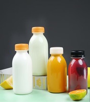 Bouteille PP jetable résistante aux hautes températures 200ml 250ml 350ml remplissage à chaud avec couvercle étanche bouteilles en plastique