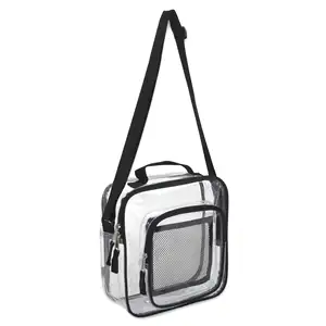 Clear Stadium Approved Transparent Clear Tote Bag Purse for Women with Adjustable Shoulder Strap and Pocket