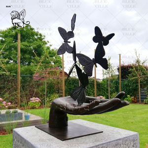 Декор для сада, латунная медная абстрактная художественная металлическая скульптура, бронзовая скульптура дерева, Человеческая Статуя - Product Image 4