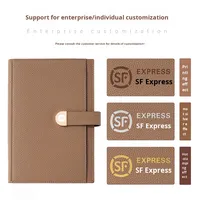 Nouveau carnet de notes de réunion de bureau simple A5, couverture en simili cuir, logo personnalisable, coffret cadeau souvenir