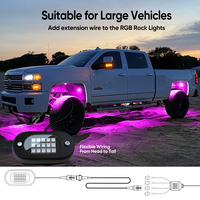 Yilaie EL-ROL-1 12V LED RGB Rock Lights 15 puces LED pour éclairage sous châssis de camion, UTV, VTT – Rénovation/Mise à niveau 3W/pod