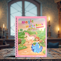 Cahier de dessin d'eau magique coloré B6 papier à spirale livre de coloriage éducatif stylo jouets d'apprentissage amusants pour les cadeaux d'anniversaire des enfants