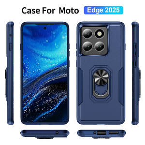 Soporte Metálico para Coche con Anillo, Funda Antigolpes para Teléfono con Marco de TPU y Cubierta Trasera Rígida de PC para Moto Edge 2025, Acepta Logotipo OEM ODM - Product Image 4