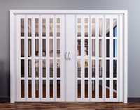Pintu Lipat Kristal Transparan Bergaya, Pintu Interior, Penghalang Minyak Dapur, Kedap Suara, Tahan Air
