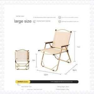 Chaise de camping pliante portable 2026 au design moderne en fer, idéale pour les voyages en extérieur – Meilleure vente - Product Image 3