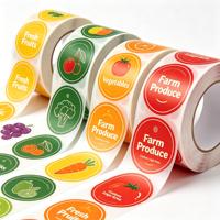 Étiquettes autocollantes personnalisées pour aliments, fruits et légumes, avec logo de marque, adhésif puissant, faciles à décoller