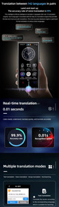 Traductor de Voz Portátil V2, 142 Idiomas, Traducción Instantánea en Segundos, Pantalla a Color, Sin Conexión, para Viajes de Negocios - Product Image 6