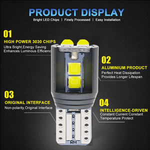 Bóng Đèn LED Canbus W5W T10 3030S 12V Đèn Vòm Bản Đồ Nội Thất Ô Tô Màu Trắng Đỏ Hổ Phách Xanh Tím Xanh Hồng Đèn Đỗ Xe Đèn Tự Động - Product Image 5