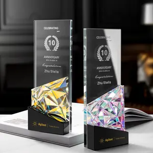 Neue Hot Custom Gradient farbige Kristallglas Trophäe Business Champion Crystal Craft Souvenirs