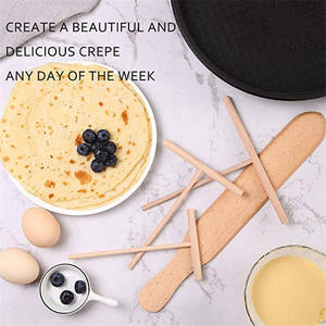 Ensemble d'épandeurs et spatule en crêpe, 4 pièces, accessoires traditionnels de Style chinois en bois de hêtre, écarteur en forme de T, 2020 - Product Image 4