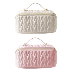Borsa per il trucco pratico e conveniente per il trucco dell'organizzatore cosmetico di viaggio bianco per il viaggio di lavoro - Product Image 3