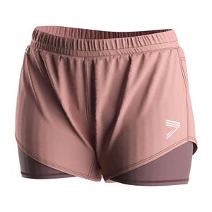 Ropa Deportiva al por Mayor, Pantalones Cortos de Secado Rápido para Gimnasio, Pantalones Cortos de Entrenamiento 2 en 1 para Mujer - Product Image 1