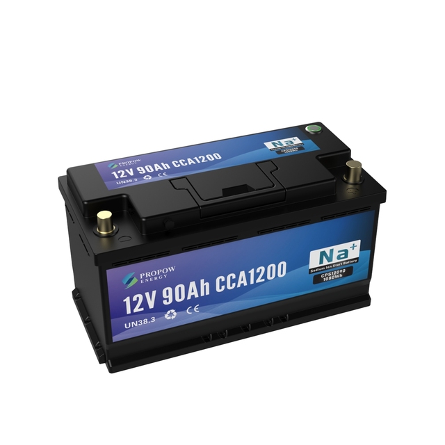 Long Cycle Life High Safety High CCA Sodium--Ion Cranking 12V 90Ah Car Battery