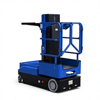 Plateforme de travail aérienne Everlift Heli 300 kg, élévateur à mât vertical 6m 8m 10m, plateforme élévatrice électrique hydraulique pour l'entretien des entrepôts