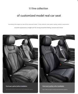 Protector de Asiento de Coche Deportivo de Tela de Gamuza Personalizado de Alta Gama para <span class=keywords><strong>Audi</strong></span> A4/A6/Q3/Q5 2017-2024, Funda de Asiento Completa de Lujo para Todas las Estaciones - Product Image 4