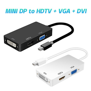 Adaptateur Mini DP DisplayPort vers HDTV compatible VGA DVI 3 en 1 Convertisseur de câble Mini DP pour <span class=keywords><strong>MacBook</strong></span> <span class=keywords><strong>Pro</strong></span> Air Mini DisplayPort - Product Image 2