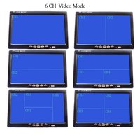Quad dividir Monitor remoto Control 4 canales de Video RCA entradas 4-PIN a prueba de golpes a prueba sombrilla Anti-Glare 7 pulgadas vehículo monitor