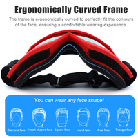 Masque de ski léger à lentille unique UV400 avec protection optimale et excellent rapport qualité-prix - pour motos