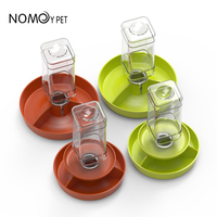 Nouveau design vert orange en plastique rond distributeur d'eau empilable Reptile bol d'eau alimentaire plat
