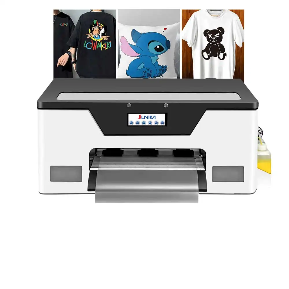 Sunika ราคาถูกแห้ง a3 dtg เครื่องพิมพ์ dtf เครื่องพิมพ์เสื้อยืดพิมพ์โดยตรงไปยังเครื่องพิมพ์การ์เม้นท์ impresora dtf สําหรับเสื้อยืดผ้า