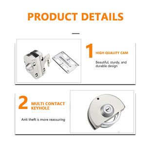 स्टेनलेस स्टील वाणिज्यिक ग्लास दरवाजा लॉक सिंगल साइड ग्लास दरवाजा लॉक टिकाऊ चुंबकीय स्लाइडिंग ग्लास डोर लॉक सिलेंडर - Product Image 3