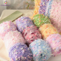 Fil à tricoter mélangé en acrylique, teint à la main, couleurs riches et fraîches, parfait pour le crochet artisanal féerique