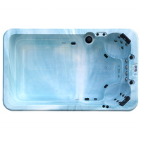 Mini piscine de spa de nage extérieure en fibre de verre conteneur de natation piscine bain à remous fête spa creusé intégré
