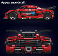 Moule King 13120S 1/8 Technicals Rc Super Racing Car Series Building Blocks Sets 13021 Assembly MOC Car Bricks Jouets éducatifs