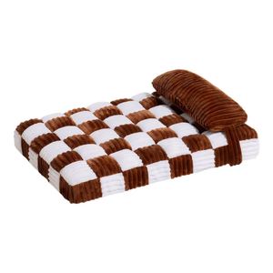 Plush Orthopedic Luxury Modern Cartoon Dog & Cat Bed Anti-urine Detachable Striped <b>Large</b> Universal Sleeping <b>Mat</b> - Product Image 4