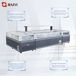 Réfrigérateur commercial congélateur îlot <span class=keywords><strong>vitrine</strong></span> pour supermarché crème glacée viande <span class=keywords><strong>vitrine</strong></span> en verre congélateur - Product Image 2