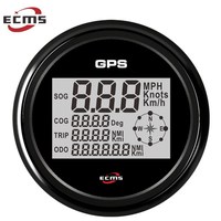 Compteur de vitesse numérique GPS 85 mm pour voiture et bateau avec rétroéclairage 12V/24V