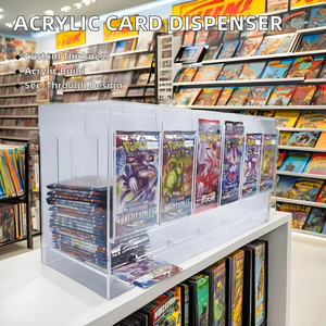 QY Présentoir Moderne en Acrylique pour Cartes, Étagère Horizontale à 6 Compartiments pour Cartes à Collectionner, Rangement de Bureau Pré-assemblé Léger - Product Image 4