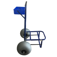 Chariot de plage multifonction pliable KSW6 en acier carbone durable pour la pêche et le transport – Vente en gros