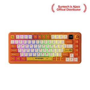AJAZZ AK820 MAX PLUS Silent Switch (Factory Orange-White Theme) Tri-mode with Screen RGB <b>DIY</b> Mechanical <b>Keyboard</b> (PC Edition) - Product Image 2