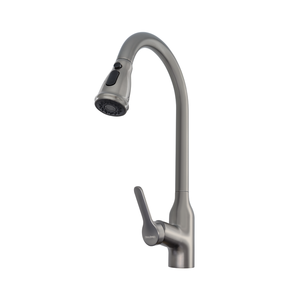 ก๊อกน้ำสแตนเลสแบบติดตั้งบนเคาน์เตอร์พร้อมหัวฉีดแบบดึงลง - Product Image 1