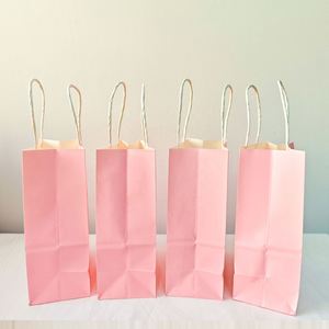 Wholesale Custom Logo <b>Paper</b> <b>Gift</b> <b>Bag</b> Pink Cheap <b>Paper</b> Food Packaging <b>Bags</b> Kraft <b>Paper</b> <b>Bags</b> with Handle - Product Image 2