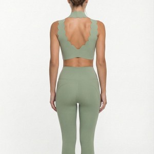 Conjuntos Deportivos para Mujer, Leggings y Camisetas sin Mangas, Ropa <span class=keywords><strong>de</strong></span> Yoga, Ropa Deportiva para Gimnasio y Fitness - Product Image 5