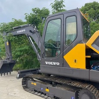 Excavatrice sur chenilles Volvo EC55D d'occasion, de qualité supérieure, bien entretenue, sans fuite d'huile, puissance élevée, pour la rénovation urbaine et l'entretien routier