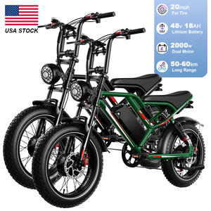 Bicicleta Eléctrica Fat Tire, Bicicleta <span class=keywords><strong>de</strong></span> Carretera Eléctrica, Bicicleta <span class=keywords><strong>de</strong></span> Montaña con Doble Motor, Fatbike <span class=keywords><strong>de</strong></span> 2000W QJ8, Bicicleta Eléctrica Híbrida Urbana para Adultos - Product Image 2