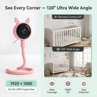 Moniteur Bébé Intelligent WiFi avec Caméra 1080P, Audio Bidirectionnel, Détection Sonore, Alarme Température, Vision Nocturne, Enregistrement sur Carte TF, Application Tuya à Distance