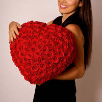 2025 fête des mères coffret cadeau Rosas éternelles gros Logo personnalisé grande fleur préservée 100 Forever Roses coeur dôme boîte
