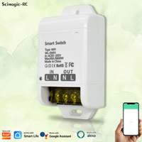 Module de relais Wi-Fi intelligent à 1 canal, interrupteur à distance, AC 85-265V 6600W 30A, récepteur RF433, minuterie, commande vocale, relais compatibles avec Alexa