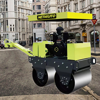 Moteur diesel 178F compacteur vibrant rouleau compresseur en acier compacteur d'asphalte pour la construction de routes